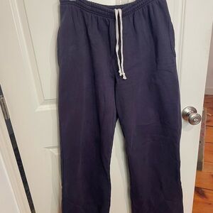 Brandy Melville Dark Blue Anastasia Tie Sweatpants in classic navy